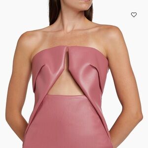 Rick Owens Pink Pleated Bustier Cocktail Dress
